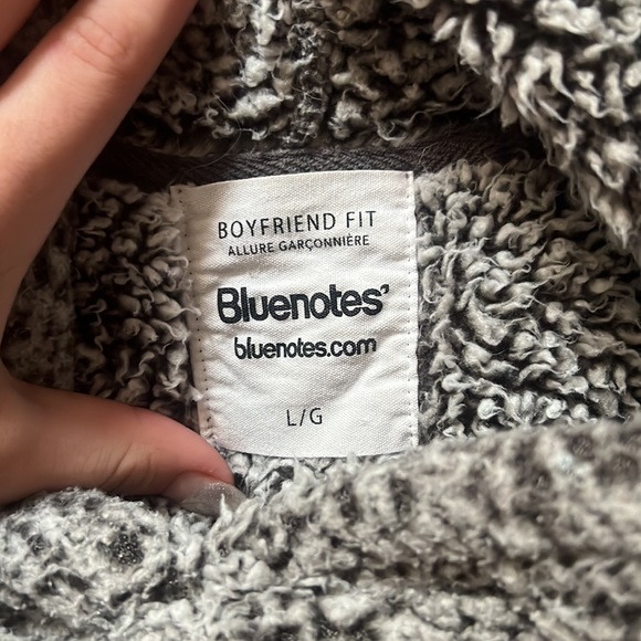 Blue notes boyfriend fit fluffy hoodie - Picture 2 of 2